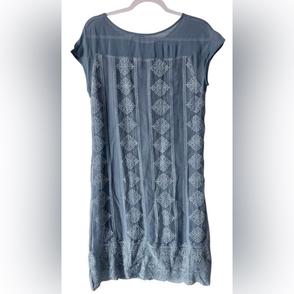 Sundance Twilight Shift women’s XS short sleeve embroidered light blue dress - Picture 3 of 3